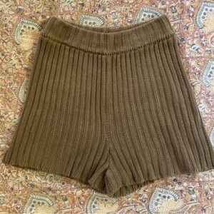 Babaa Ribbed Women's Cotton Shorts